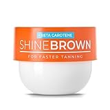 BYROKKO Shine Brown Beta Carotene Bräunungsbeschleuniger Sonnencreme (210 ml), Carroten Bräunungsgel wirksam in Sonnenbänken & im Freien, Natürliche Bräunungsverstärker Sonnenbankcreme