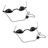 KGDUYC 2 Stück Schwarz LED Schutzbrille- UV Solarium Schutzbrille Solariumbrille Sonnenschutz Brille für Sonnenbank Beauty Patienten Sonnenbrille IPL Behandlung LED Lichttherapie