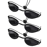 Ledoo UV Schutzbrille,3Pcs Solarium Brille,UV Augen Schutzbrille,Sonnenstudio Augenschutz,Zuverlässigen Infrarot Solarium Schutzbrille für Lasertherapie, IPL-Haarentfernung, UV-Schutz