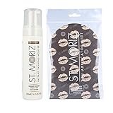 St. Moriz Sofortiger Selbstbräunungsschaum, mittlerer Schaum, 200 ml & 1 St. Moriz Handschuhe Bronzing Applikatoren